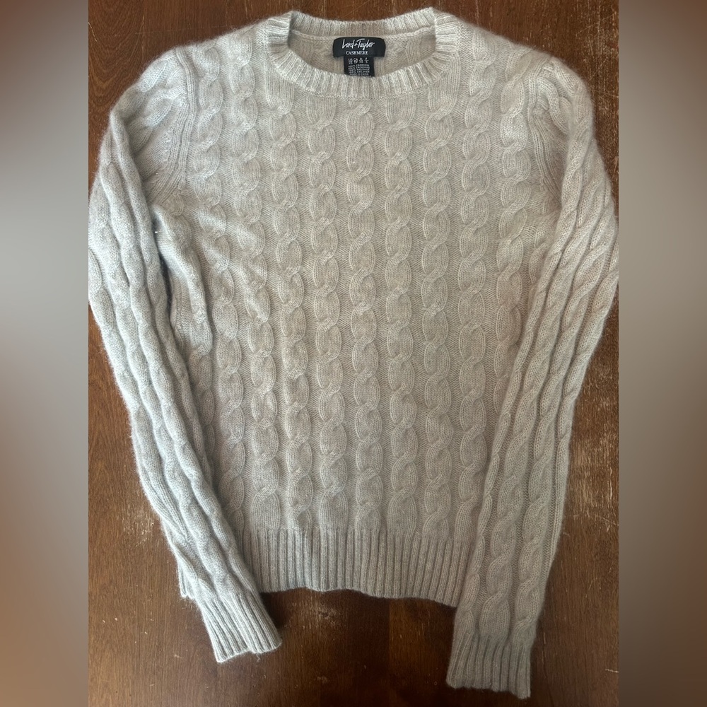 Lord & Taylor Cashmere Sweater in Cream